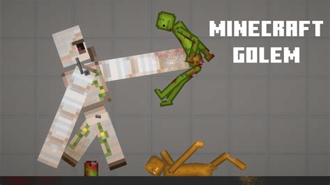 MINECRAFT GOLEM MOD IN MELON PLAYGROUND - PEOPLE PLAYGROUND - ACTION ...