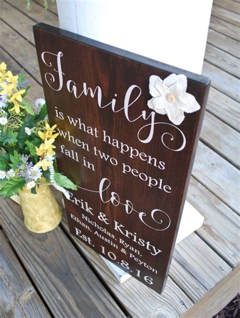 Blended Family Wood Sign I Wedding Gift I Weddings I Wedding - Etsy