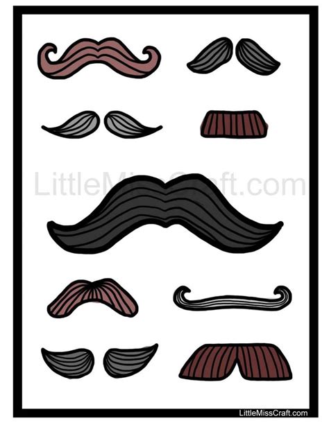 15+ Mustache Coloring Pages | Color Info