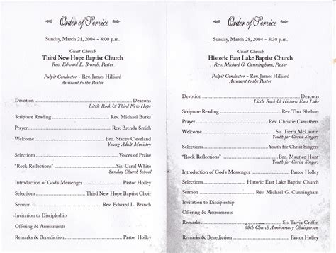 Church Anniversary Program Template