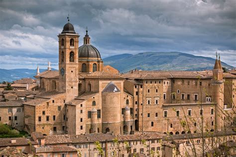 Urbino the home of Raphael Old Urbino, Italy, Cityscape at Dull Day ...