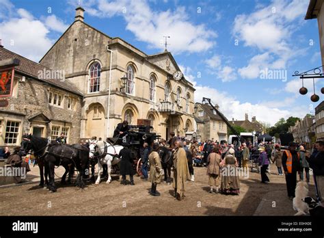 Corsham Wiltshire 6th May 2014 Filming the BBC drama Poldark on location in Corsham Wiltshire ...