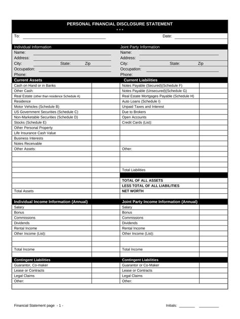 Financial Statement Personal Fillable: Complete with ease | airSlate ...