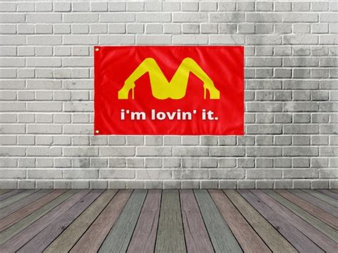 Mcdonalds I'm Lovin It Flag Funny Flag I'm Lovin | Etsy