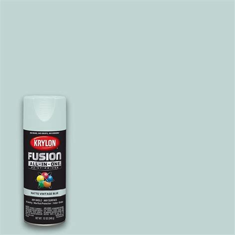 Krylon FUSION ALL-IN-ONE Matte Vintage Blue Spray Paint and Primer In ...