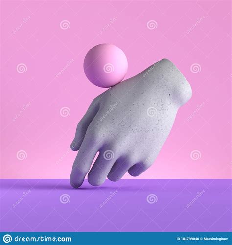 3d Render. Relaxed Hand Icon. African Cartoon Character Gesture ...