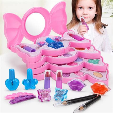 Cosmetic Princess Makeup Set Kit For Kids Girls Eyeshadow Lip Gloss Blushes Toys | צעצועי פנאי