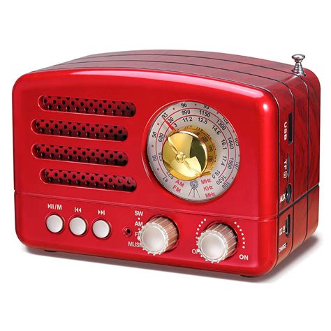 Buy BIGMALL AM FM Radio Retro Bluetooth Speaker, Transistor Radio ...