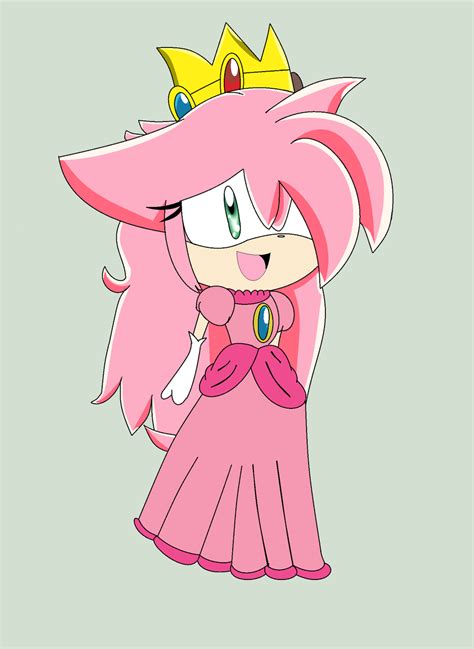 Amy Rose as Princess Peach by sonamyartist on DeviantArt