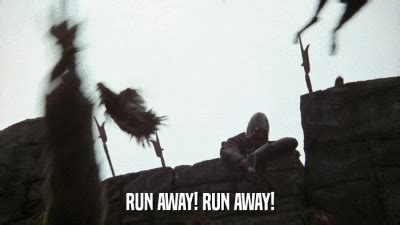 Monty Python Holy Grail Gif Run Away