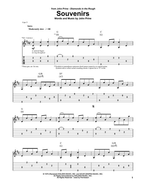 Souvenirs by John Prine - Guitar Tab Play-Along - Guitar Instructor