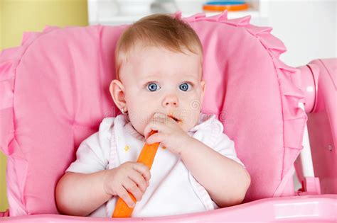 Cute Baby Tasting The Birthday Cake Stock Image - Image of child ...