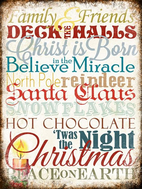 Christmas Word Art // Santa // 1 Metal Sign // 12" x 16" | Christmas ...