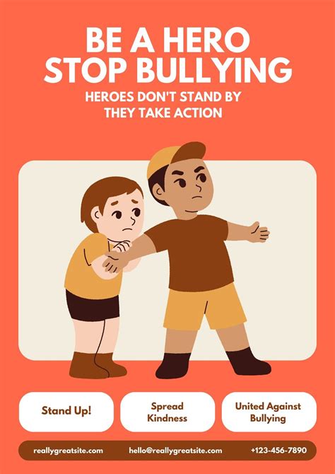 Stop Bullying Posters For Kids