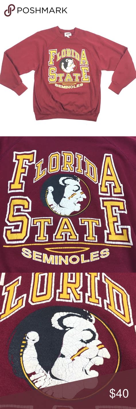 Vintage FSU Seminoles Sweatshirt Men Athleisure Vintage FSU Seminoles ...