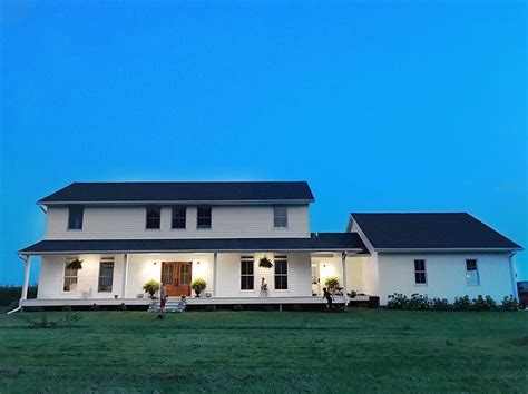 White Iowa Farmhouse in Modern Style