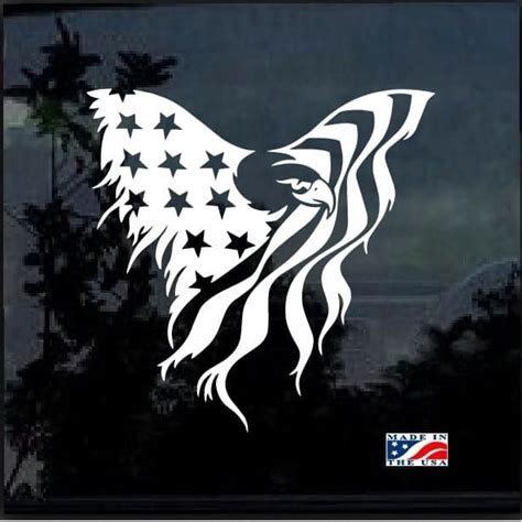 Eagle American Flag Window Decal Sticker | | Awesome car decals, American flag sticker, Car decals