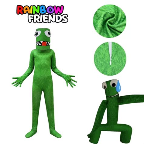 UK ROBLOX RAINBOW Friends Kids Green Cosplay Costume Halloween Fancy Dress Party EUR 19,52 ...