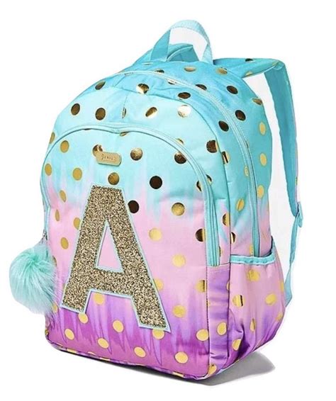 Justice School Backpack Dot Ombre Foil Initial (Letter A)- Buy Online in United Arab Emirates at ...