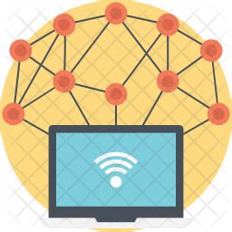 Wireless Sensor Network Icon of Flat style - Available in SVG, PNG, EPS, AI & Icon fonts