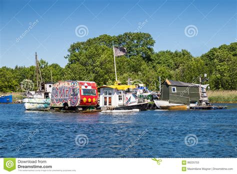 Crazy Houseboats in Copenhagen, Denmark Stock Image - Image of scandinavian, copy: 99225753