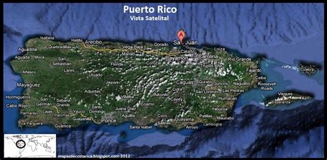 Mapa de Puerto Rico, Vista Satelital