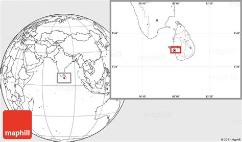 Blank Location Map of Homagama