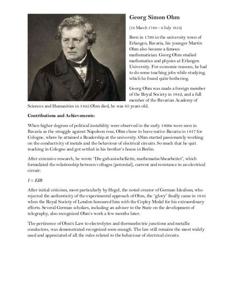 georg ohm biography