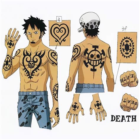 Trafalgar Law FULL Temporary Tattoos Set | Cosplay de one piece, Tatuaje de ace, One piece