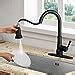 Black Kitchen Sink Faucet, Single Handle Pull Down Matte Black Kitchen ...