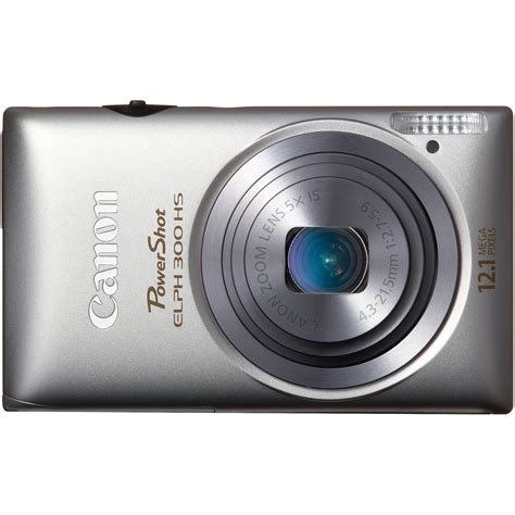 Canon Powershot 300 HS Digital ELPH Camera (Silver) 5095B001 B&H