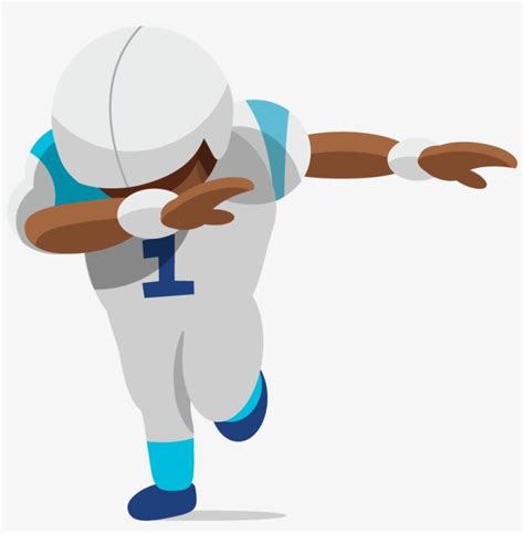 Panther Clipart Emoji - Dabbing Football Player Cartoon Transparent PNG ...