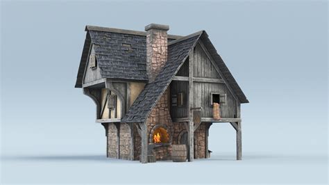 Medieval Blacksmith Forge Model - TurboSquid 1505362