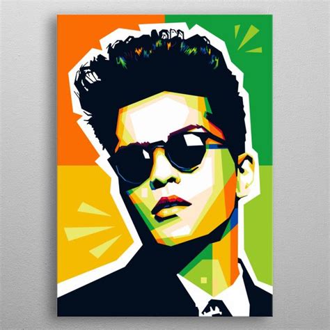 'Bruno Mars' Poster by meekameel | Displate | Bruno mars, Mars poster ...