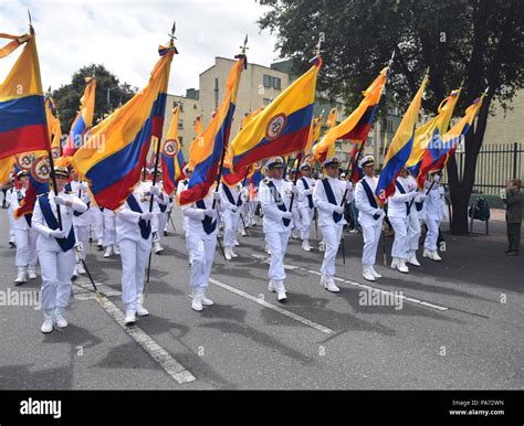 Bogota, Colombia.20 July 2018, Bogota, Colombia - the Navy marches at ...