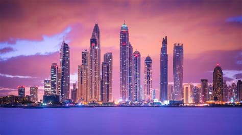 Download wallpaper 1366x768 buildings, cityscape, city, night, lights ...