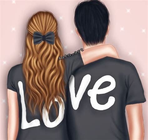 Pin by .♚ نَجِمّه⁷¹. on ART | Cute couple drawings, Love cartoon couple ...