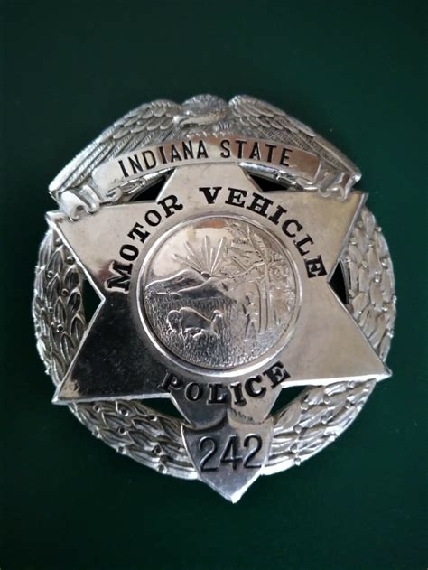 ANTIQUE AND RARE INDIANA STATE MOTOR VEHICLE POLICE BADGE | eBay ...