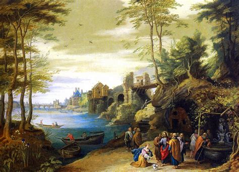 Jan Brueghel the Younger Christ and the Canaanite Woman Private collection Oil painting on ...