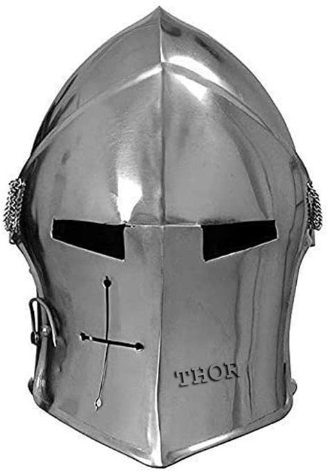 Medieval black wearable battle steel Barbuta helmet. - craibas.al.gov.br