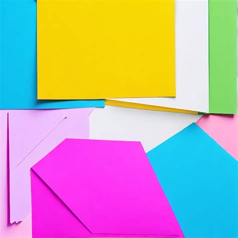 Premium AI Image | top view of colorful paper sheets