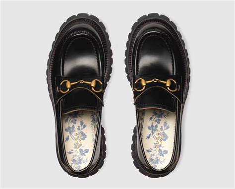 Gucci - Knock Off Gucci Leather lug sole Horsebit loafer on Designer Wardrobe