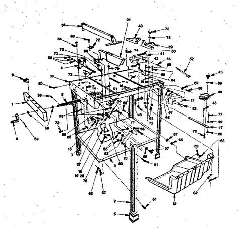 Craftsman 1712549 workbench parts | Sears PartsDirect Old router and saw table I have ...