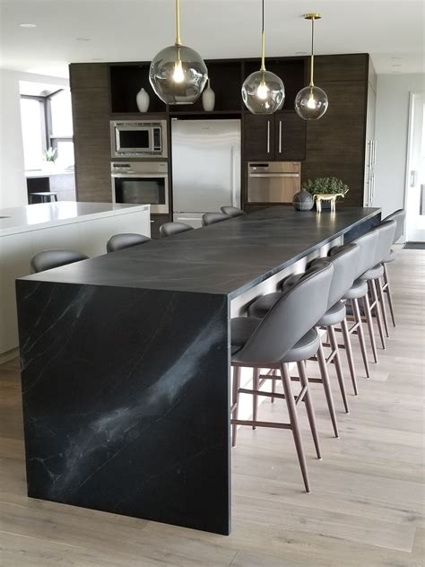 Agnes' kitchen. Stunning contemporary design, Stormy Black Soapstone by Greensville Soapstone ...