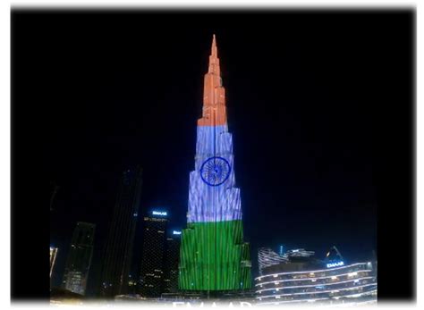 Independence Day: Dubai's Burj Khalifa illuminated in colours of Indian flag | Indiablooms ...