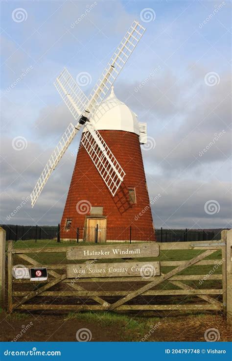 Halnaker Windmill stock photo. Image of landmark, culture - 204797748