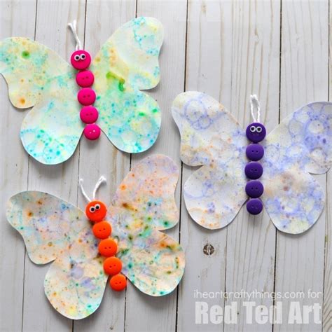 bubble print art butterfly-craft-3 - Red Ted Art's Blog