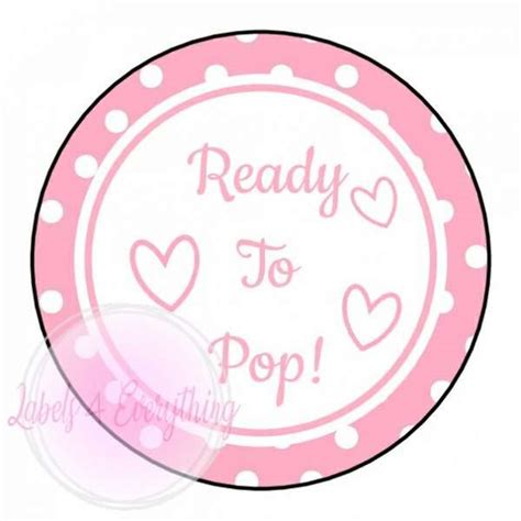 Pink Ready To Pop Polka Stickers | Labels4Everything