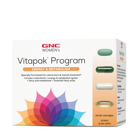 GNC Women's Vitapak Program Energy and Metabolism, 30 Pack - Walmart ...