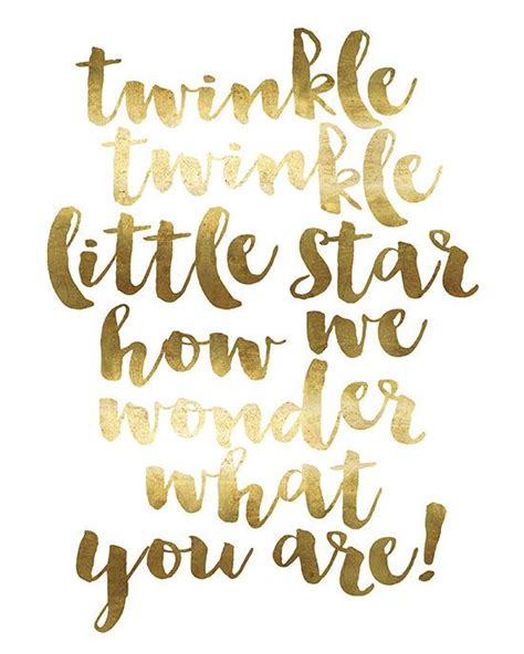 Twinkle Twinkle Little Star How We Wonder What You Are Quote Print Baby ...